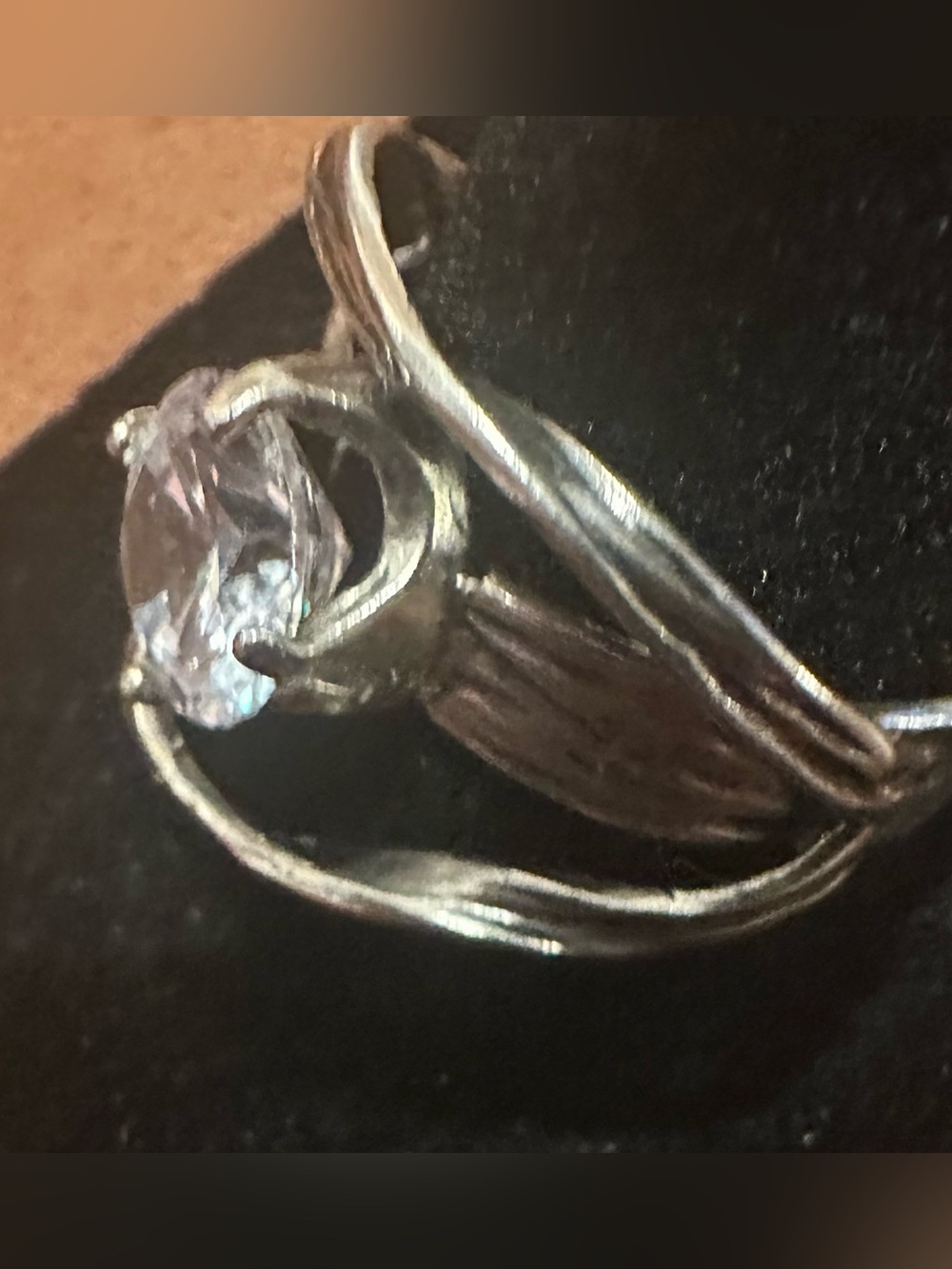 Vintage Silpada .925 Sterling Silver and Cz Ring sz 8 - Picture 7 of 14